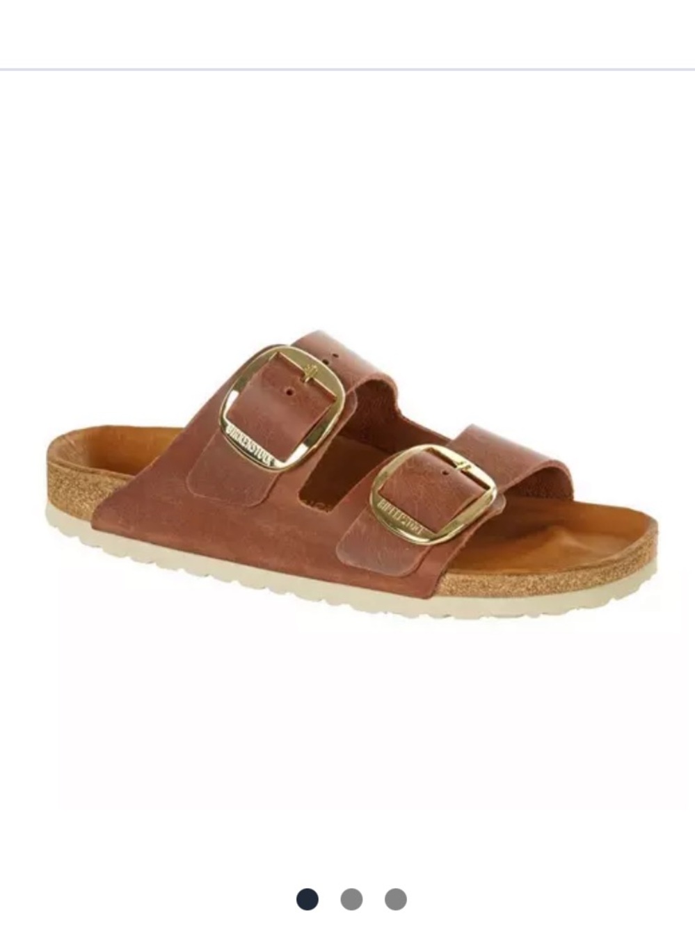 BIRKENSTOCK Arizona Big Buckle Slide Cognac Sandals 37
